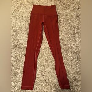 Lululemon leggings mulled wine 25” inseam Size 0